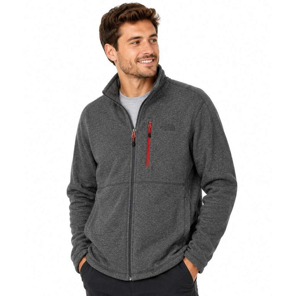 The North Face Polartec Classic Fleece Jacket Mens XL Gray Full Zip Outdoor